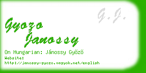 gyozo janossy business card